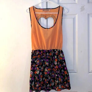 Reverse vintage heart cut out dress